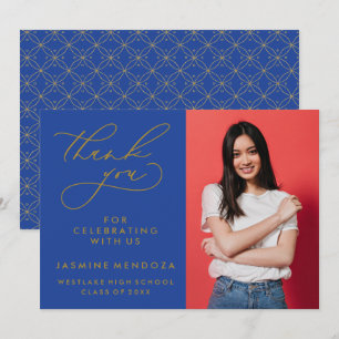 EINFACHER WHIMSICAL CALLIGRAPHY ABSCHLUSS DANKEN DANKESKARTE