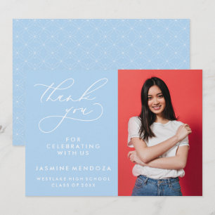 EINFACHER WHIMSICAL CALLIGRAPHY ABSCHLUSS DANKEN DANKESKARTE