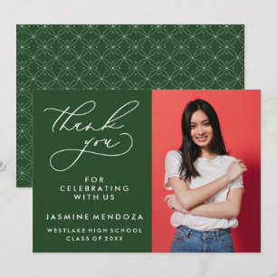 EINFACHER WHIMSICAL CALLIGRAPHY ABSCHLUSS DANKEN DANKESKARTE