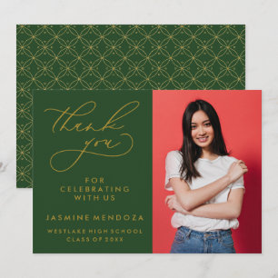 EINFACHER WHIMSICAL CALLIGRAPHY ABSCHLUSS DANKEN DANKESKARTE