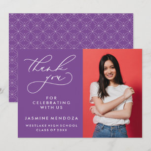 EINFACHER WHIMSICAL CALLIGRAPHY ABSCHLUSS DANKEN DANKESKARTE