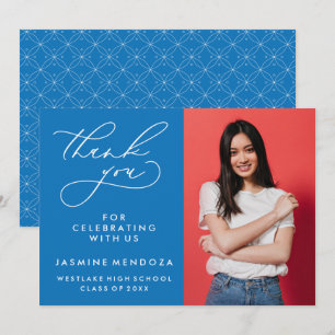 EINFACHER WHIMSICAL CALLIGRAPHY ABSCHLUSS DANKEN DANKESKARTE