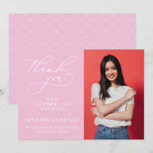 EINFACHER WHIMSICAL CALLIGRAPHY ABSCHLUSS DANKEN DANKESKARTE