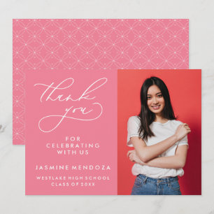 EINFACHER WHIMSICAL CALLIGRAPHY ABSCHLUSS DANKEN DANKESKARTE