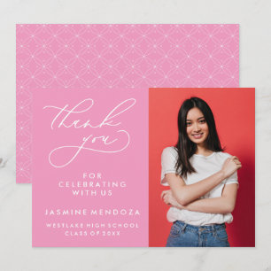 EINFACHER WHIMSICAL CALLIGRAPHY ABSCHLUSS DANKEN DANKESKARTE