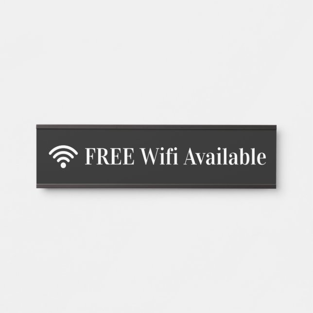 Einfacher WiFi-Sign mit WiFi-Symbol Türschild (Vorderseite )