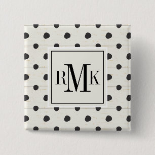 Einfacher Zeichen-Schritt drei des Monogramm- Button