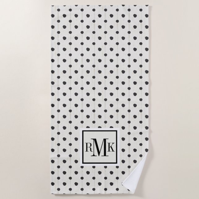 Einfacher Zeichen-Schritt drei des Monogramm-| Strandtuch (Vorderseite)