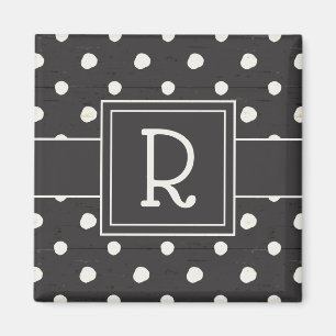 Einfacher Zeichen-Schritt einer des Monogramm-  Magnet