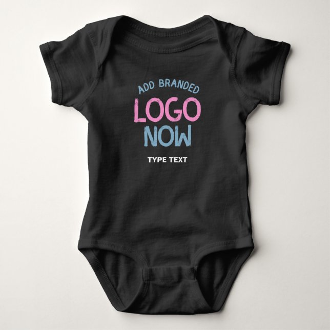 EINFACHER ZEITGENÖSSISCHER, SCHWARZER KUNDE BABY STRAMPLER (Vorderseite)