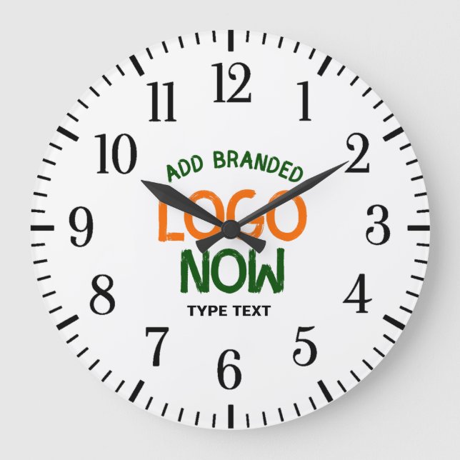 EINFACHER ZEITGENÖSSISCHER, WEISSER, SCHNELLER KUN GROßE WANDUHR (Vorderseite)