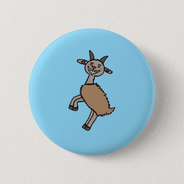 Einfacher Ziegen-Button Button (Vorderseite)
