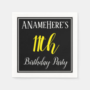 Einfaches, 11. Geburtstags-Party mit individuellem Serviette