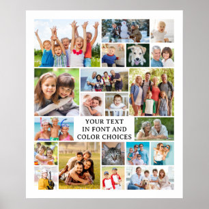 Einfaches 21-Foto-Collage personalisiert benutzerd Poster