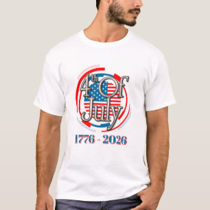 Einfaches 4. Juli 250. Jubiläums-T-Shirt T-Shirt