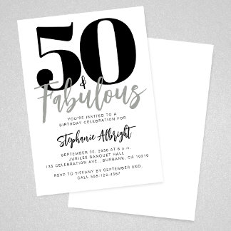 Einfaches 50. und fantastisches Skript zum 50. Geb Einladung