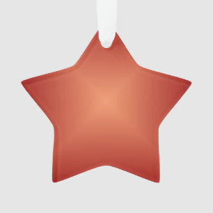 Einfaches abgebranntes orangefarbenes Acryl-Stern- Ornament