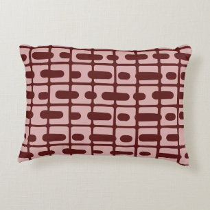 Einfaches Abstraktes Burgundy-Pink-Muster Dekokissen