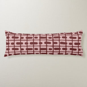 Einfaches Abstraktes Burgundy-Pink-Muster Seitenschläferkissen