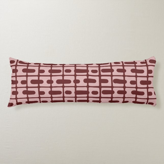 Einfaches Abstraktes Burgundy-Pink-Muster Seitenschläferkissen (Vorderseite)