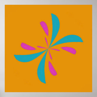 Einfaches Abstraktes Schmetterlingsflugmuster Poster