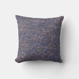 Einfaches Abstraktes Thread Art Blue Muster Kissen
