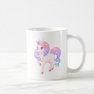 Einfaches Anbetungswürdiges Farbige Pastell-Einhor Kaffeetasse