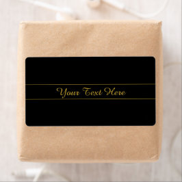 Einfaches anpassbares Gold- und Schwarz-Textdesign