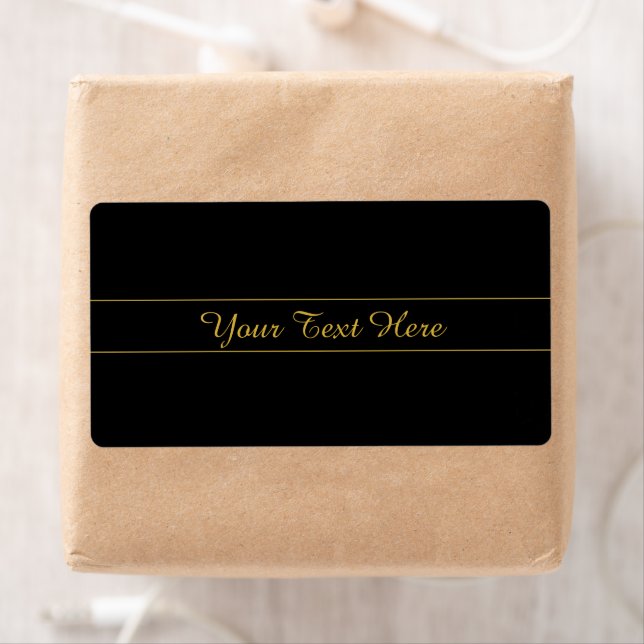 Einfaches anpassbares Gold- und Schwarz-Textdesign (Insitu)