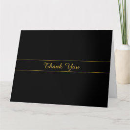 Einfaches anpassbares Gold- und Schwarz-Textdesign Karte