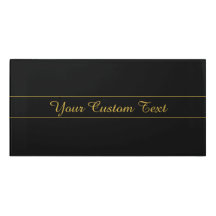 Einfaches anpassbares Gold- und Schwarz-Textdesign