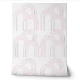 Einfaches Arschdesign weiß und rosa Tapete