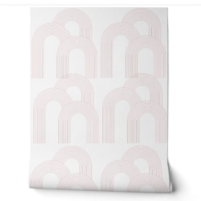 Einfaches Arschdesign weiß und rosa Tapete (Abrollen)
