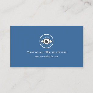 Einfaches Augen-Ikonen-Vintage blaue optische Visitenkarte