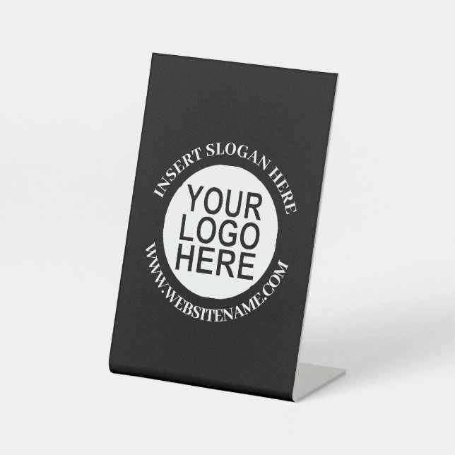 Einfaches Austauschen von Logos und moderne Berufl Sockelschild (Vorderseite)