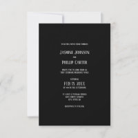 Einfaches B&G-Design - 3x5 Hochzeitseinladung