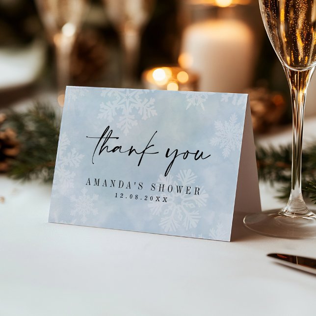 Einfaches Baby Es ist kalt draußen Winterdusche ge Dankeskarte (Von Creator hochgeladen)