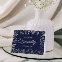 Einfaches Beileid von Navy Blue & Silver Foil