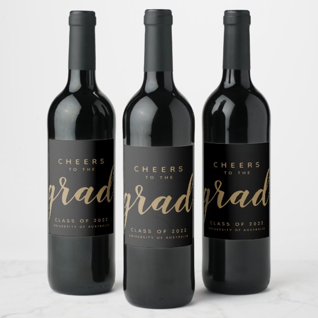 Einfaches Beileid zum Grand Black Gold Weinlabel Weinetikett (Flaschen)