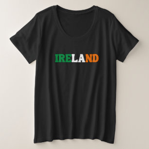 Einfaches Bekleidungsgremium für moderne irische F Große Größe T-Shirt