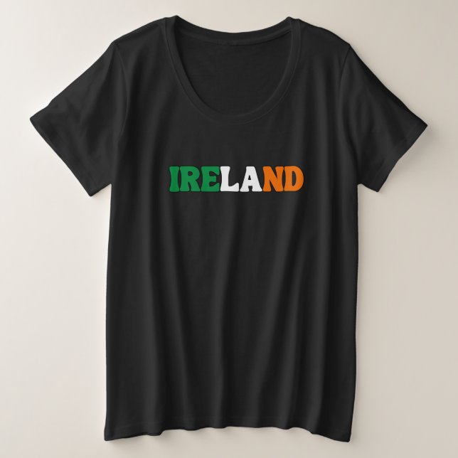 Einfaches Bekleidungsgremium für moderne irische F Große Größe T-Shirt (Design vorne)