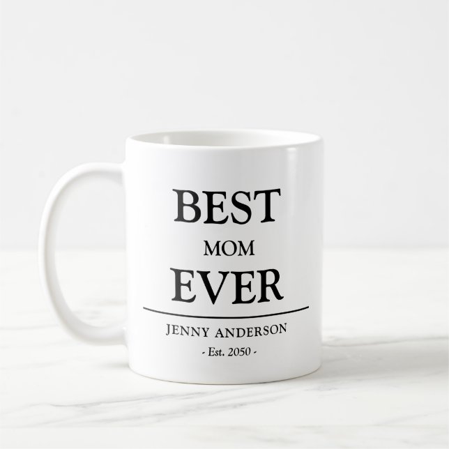 Einfaches benutzerdefiniertes Design Beste Mutter  Kaffeetasse (Links)