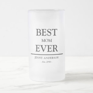 Einfaches benutzerdefiniertes Design Beste Mutter Mattglas Bierglas