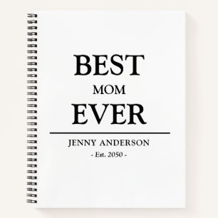 Einfaches benutzerdefiniertes Design Beste Mutter, Notizbuch