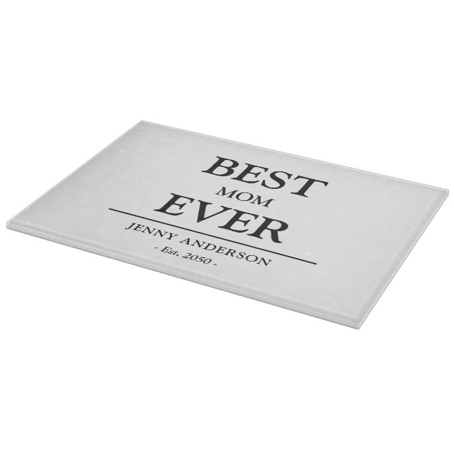Einfaches benutzerdefiniertes Design Beste Mutter  Schneidebrett (Ecke)