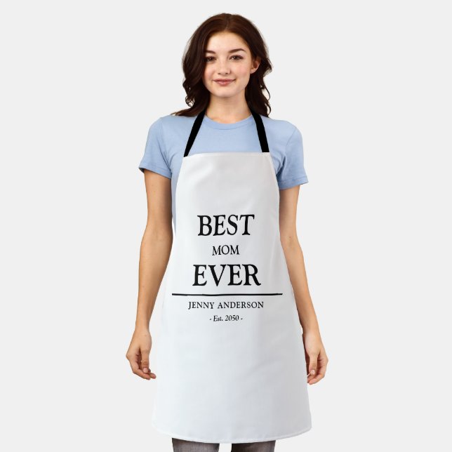 Einfaches benutzerdefiniertes Design Beste Mutter  Schürze (Getragen)