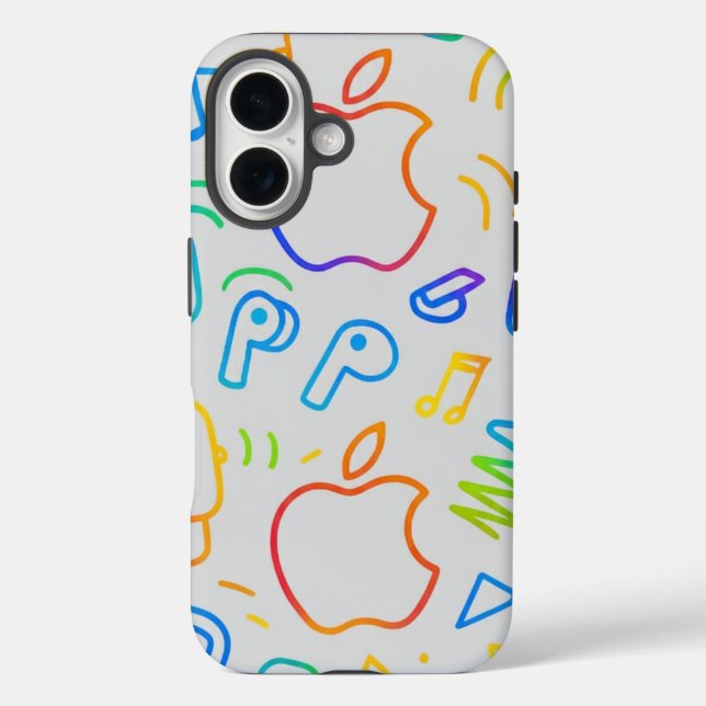 Einfaches benutzerdefiniertes Design personalisier iPhone 16 Hülle (Rückseite)