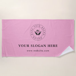 Einfaches, benutzerdefiniertes Firmenlogo und Text Strandtuch