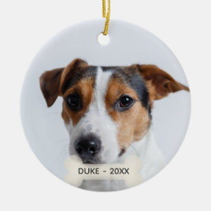 Einfaches benutzerdefiniertes Jack-Russell-Hund-Fo Keramik Ornament