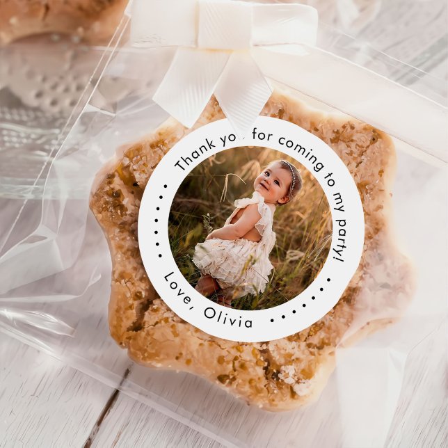 Einfaches benutzerdefiniertes klassisches Foto Runder Aufkleber (Von Creator hochgeladen)